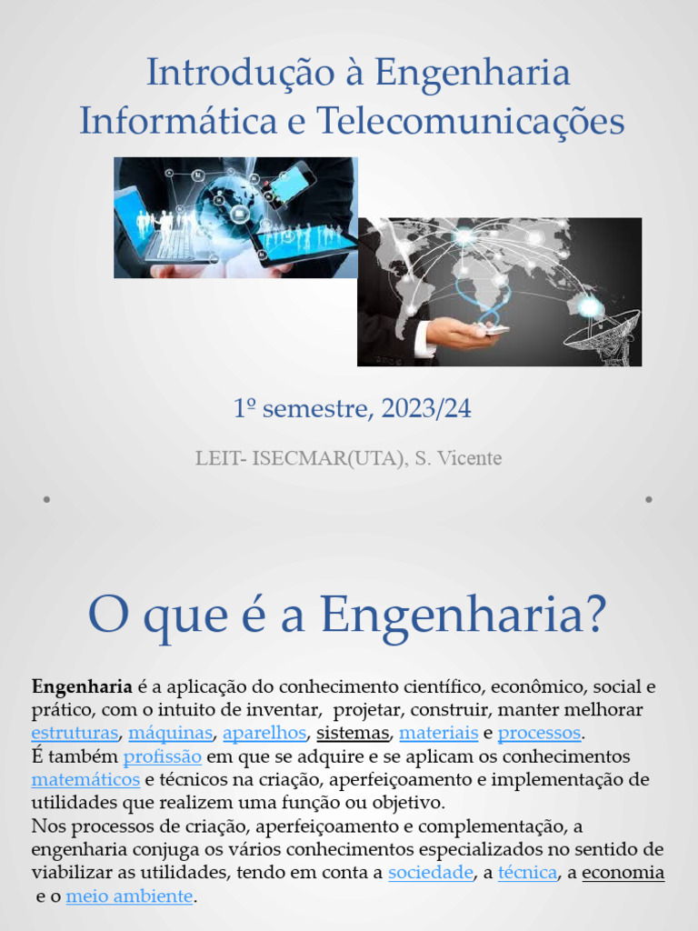 02-Aula Sobre A Engenharia - IEIT-2023 | PDF | Arte | Computadores