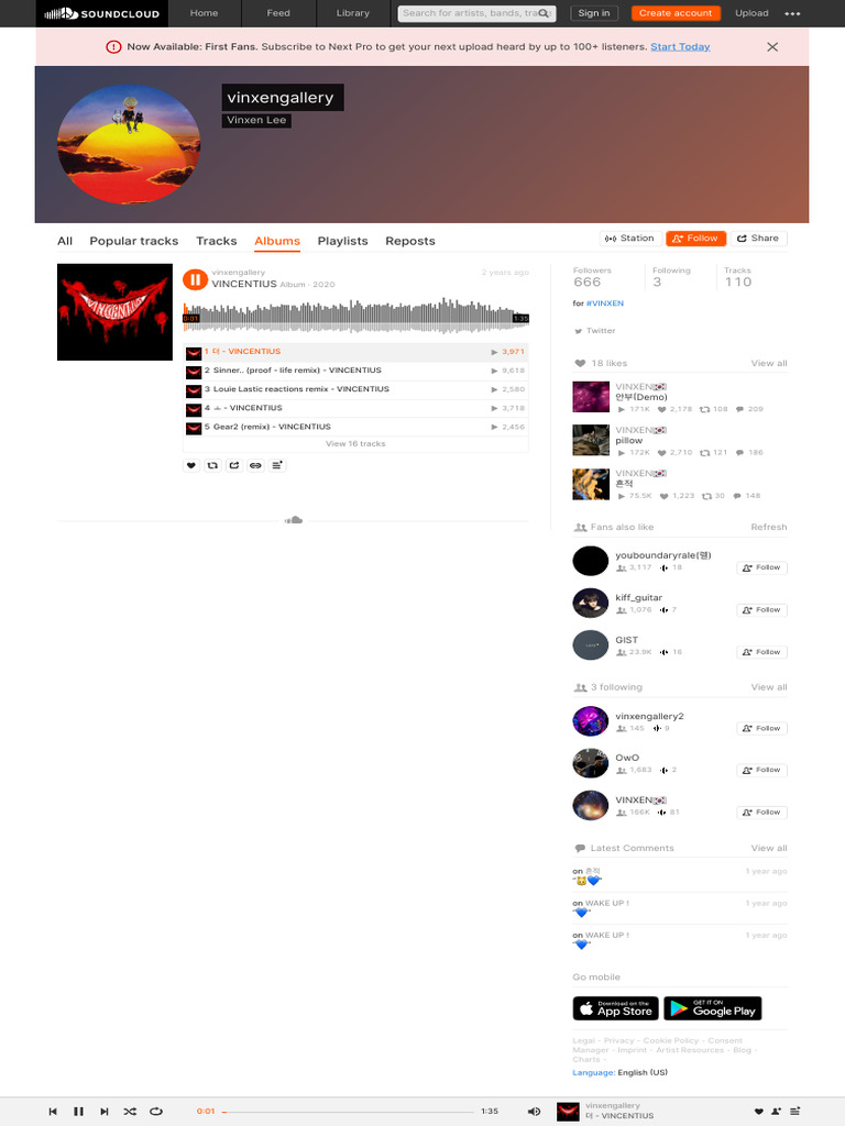 Stream Vinxengallery Listen To Music Albums Online For Free On ...