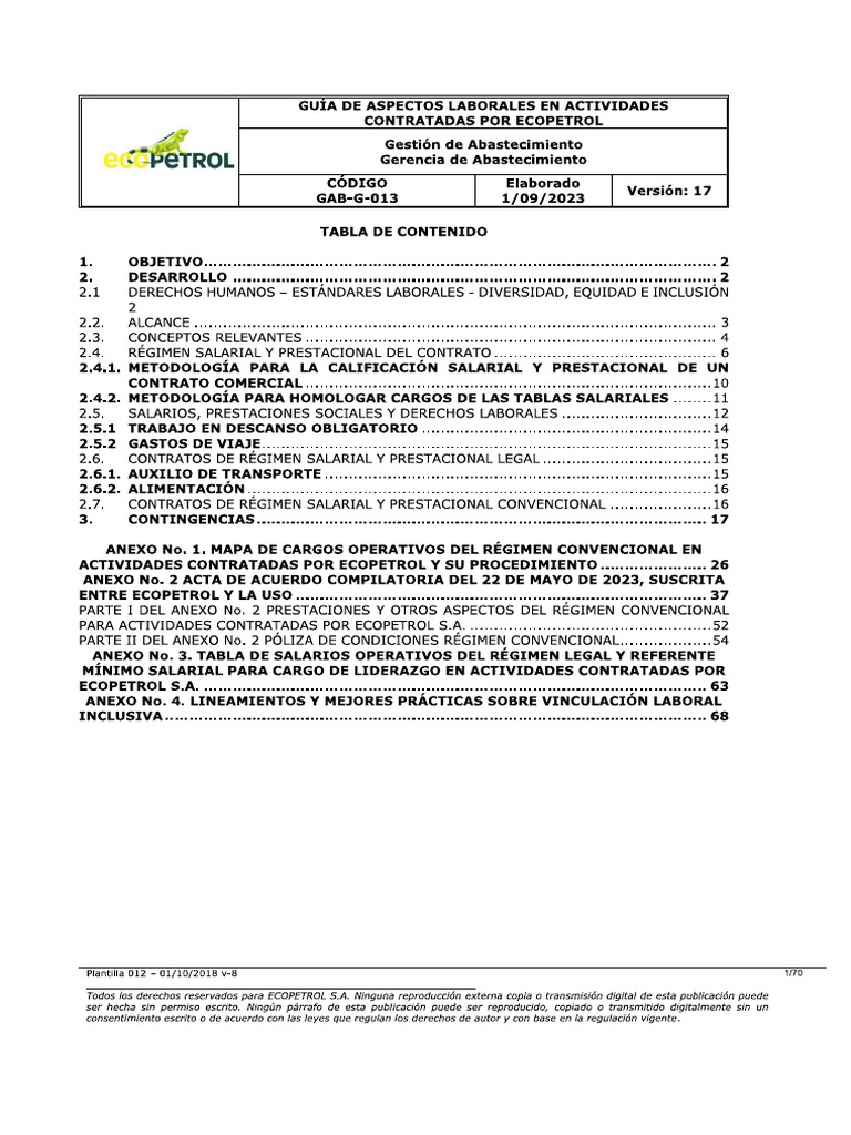 Guia de Aspectos y Condiciones Laborale...Ividades Contratadas Por ...