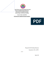 Exit Exam - Structural Geology