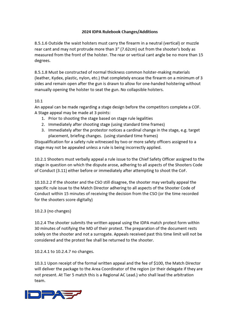2025 Rulebook Changes PDF Projectile Weapons Justice