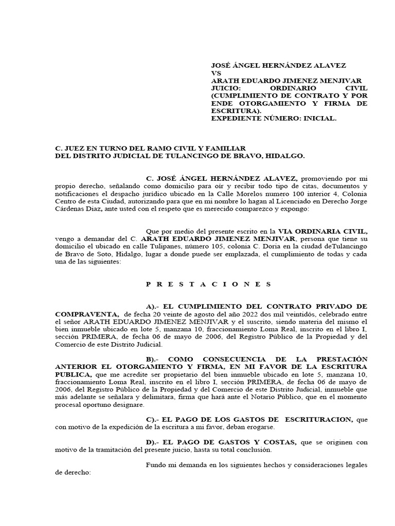 demanda-de-cumplimiento-de-contrato-pdf