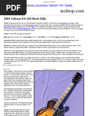 2001 Gibson ES-165 Herb Ellis