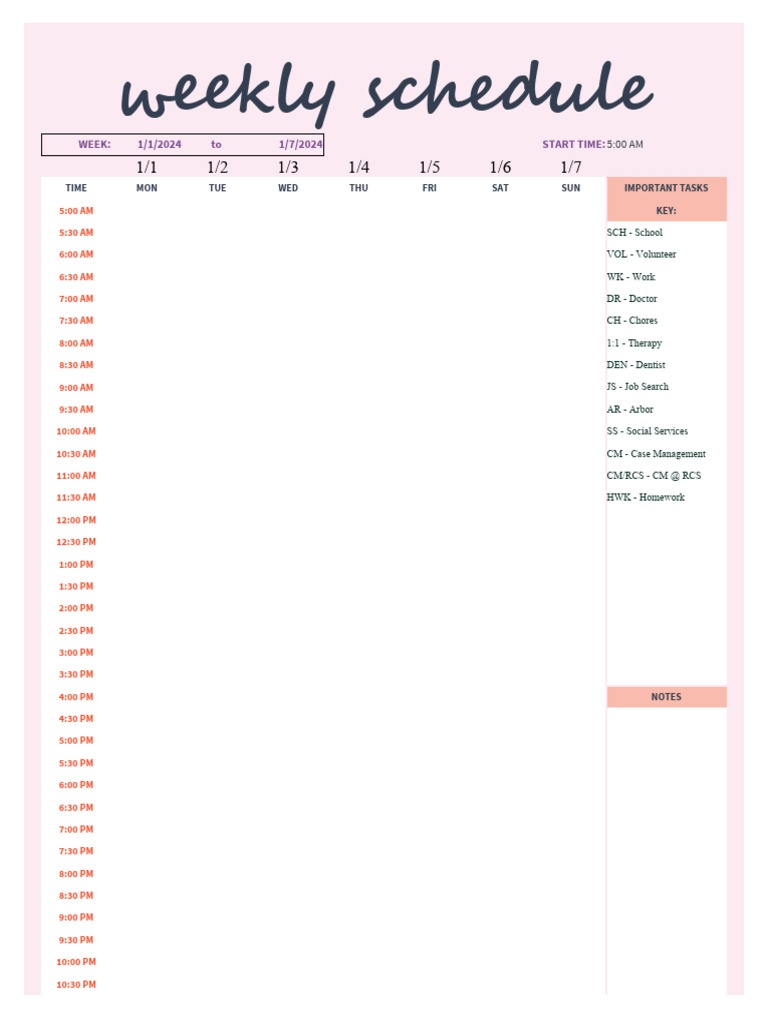 Weekly Activity Log | PDF