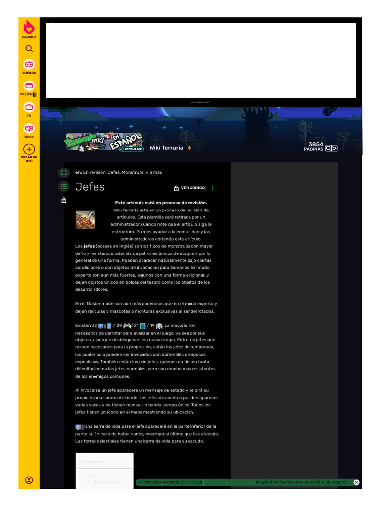 Jefes - Wiki Terraria | PDF | Wiki