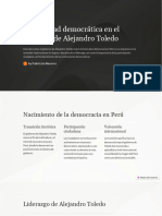 Comunidad Democratica en El Gobierno de Alejandro Toledo