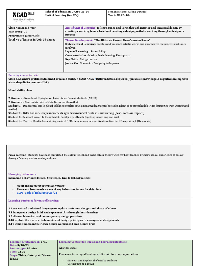 The Ultimate 2nd Year Common Room - Ad GCM | PDF | Design | Lesson Plan