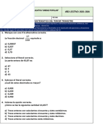 Examen 3er Trimestre Matematica y Ciencias