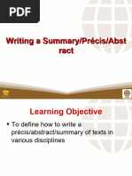 3 Writing A Summary Precis Abstract