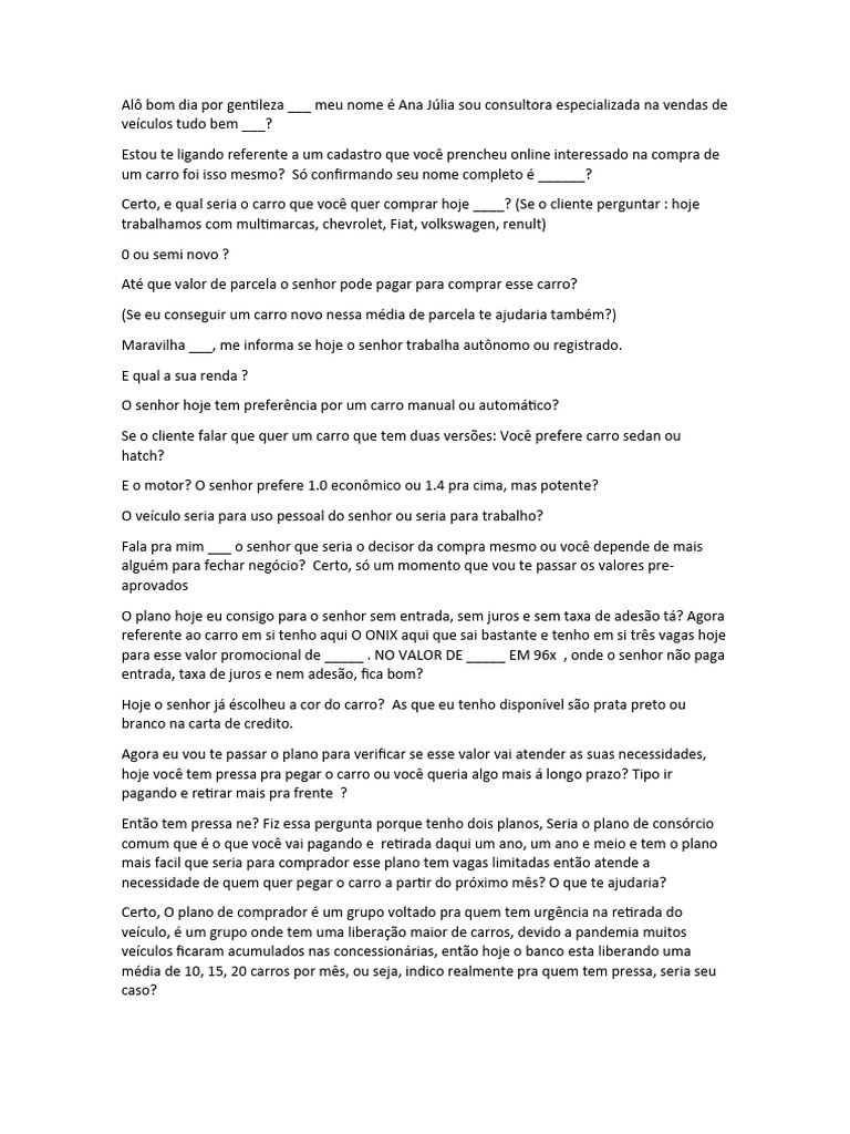 Script 2023 | PDF | Carreira e Crescimento