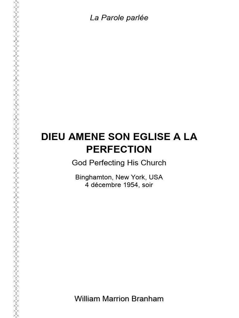 Dieu et la perfection de l'Église | PDF | Jésus | Dieu