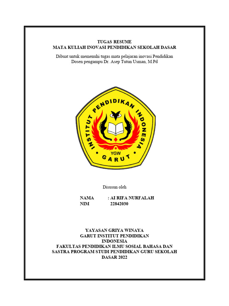 Inovasi Pendidikan Sekolah Dasar 2022 | PDF | Sains & Matematika