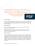 Factibilidad de Proyectos Informáticos