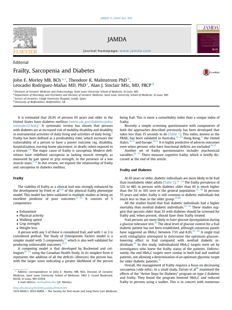 175 J Jamda 2014 10 001 | PDF | Skeletal Muscle | Insulin