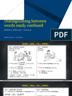 Lesson 9c - Distinguishing Between Words Easily Confused