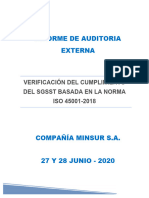 MODELO Informe de Auditoria Externa 45001