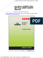 Claas Mowers Disco 3050fc Plus 3050fc 3050f Plus 3050f 3000fc Operators Manual