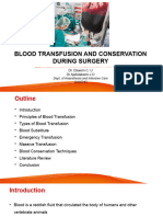 Blood Transfusion and Conservation During Surgery