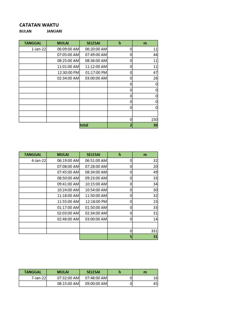 Catatan Waktu 2020 | PDF