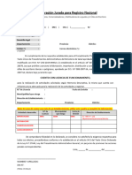 Declaracion Jurada para Registro Nacional