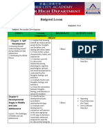 Budgeted Lesson Plan in Perdev