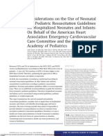 Considerations On The Use of Neonatal and Pediatric Resuscitation