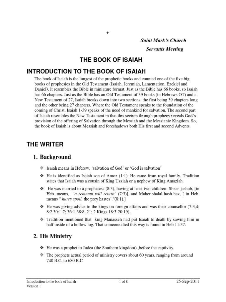 Overview of the Book of Isaiah | PDF | History