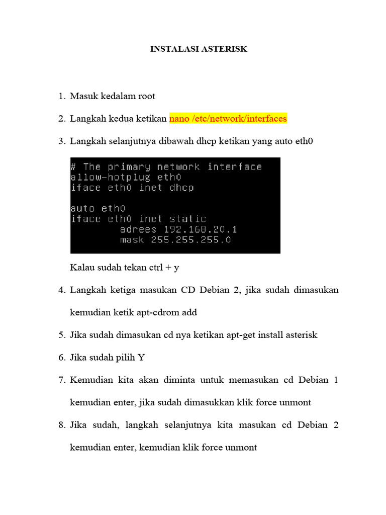 Instalasi Asterisk | PDF
