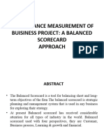 Performance Measurement of Business Project: A Balanced Scorecard Approach