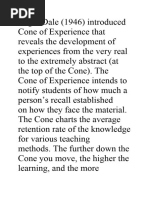 Edgar Dale's Cone of Experience Module