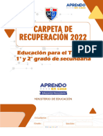 Carpeta de Recuperación 2022 - 1° y 2° Grado Educación para El Trabajo - FINAL