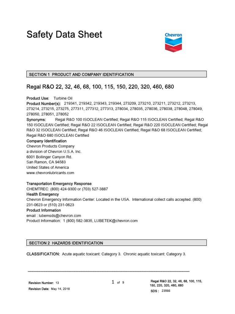 Sds ch regal r o ep series 22 32 46 68 100 115 150