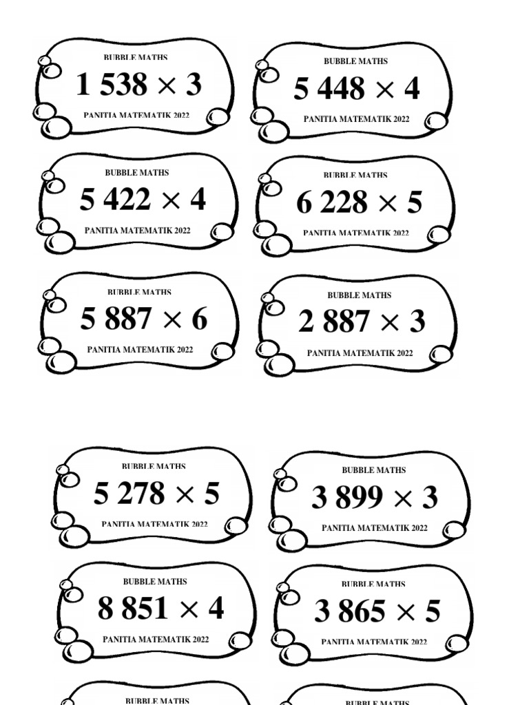 Bubble Maths (Darab) | PDF
