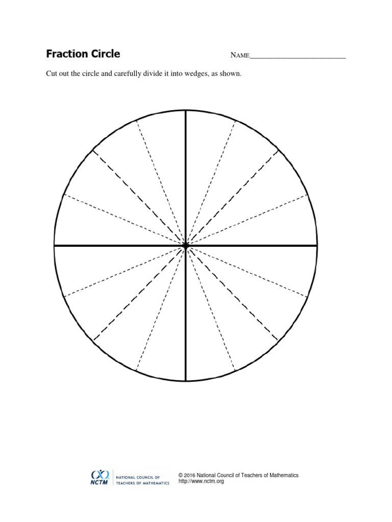 Fraction Circles As PDF