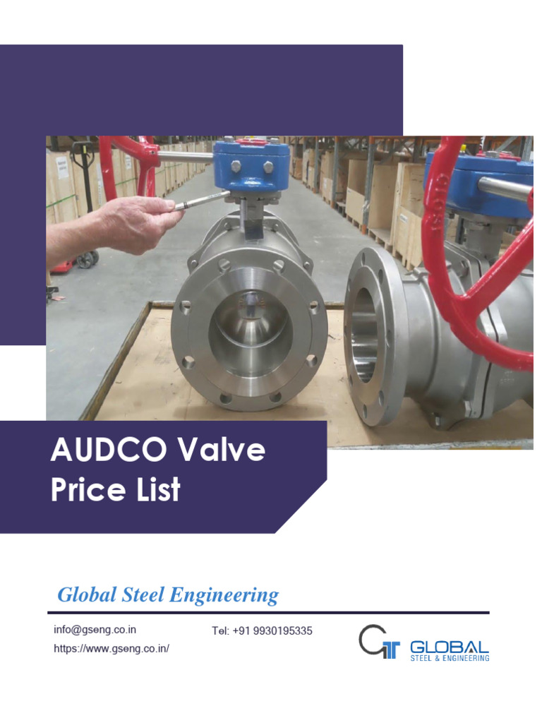 Audco Valve Price List PDF