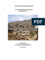 Resultados Remediación Del Mercurio Huancavelica, Perú