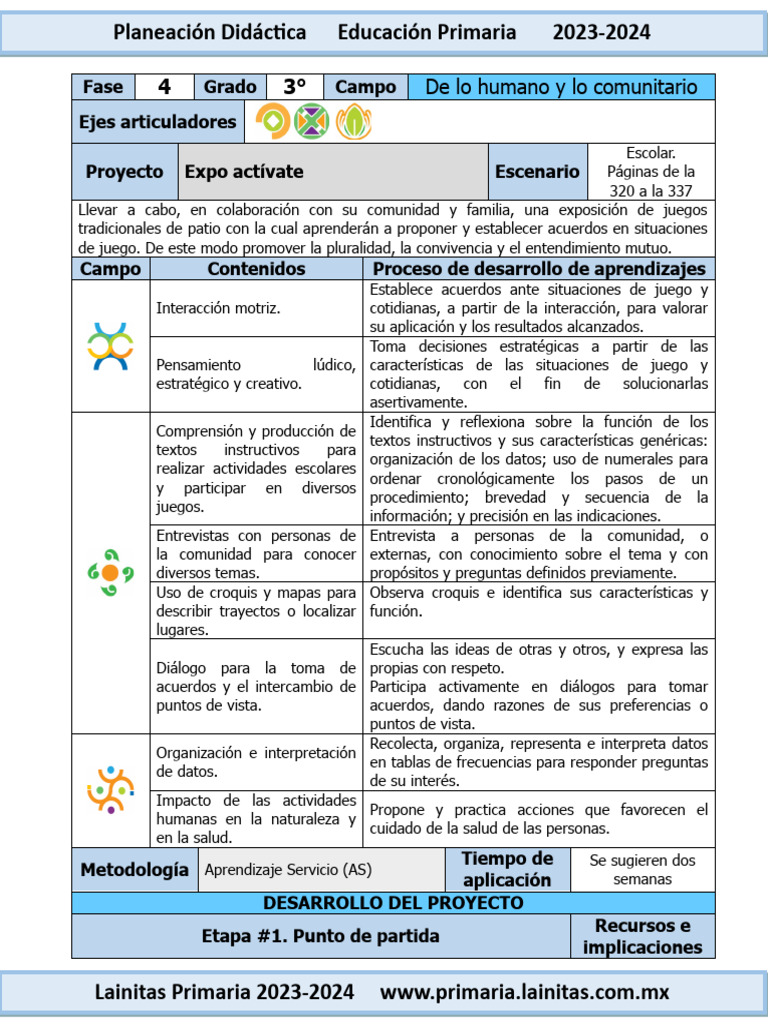 Proyecto Expo Actívate Tercer Grado | PDF | Juegos y actividades