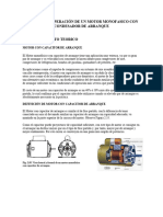 Arranque y Operacion de Un Motor Monofasico Con Condesador de Arranque