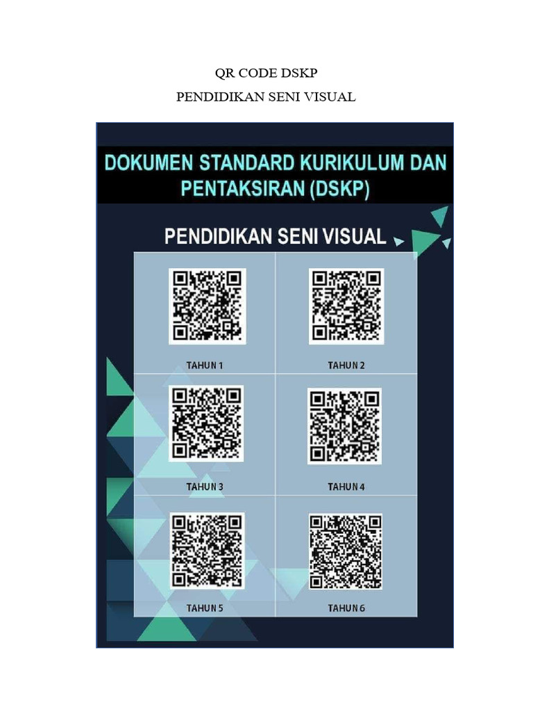 Qr Code Dskp English Year 1