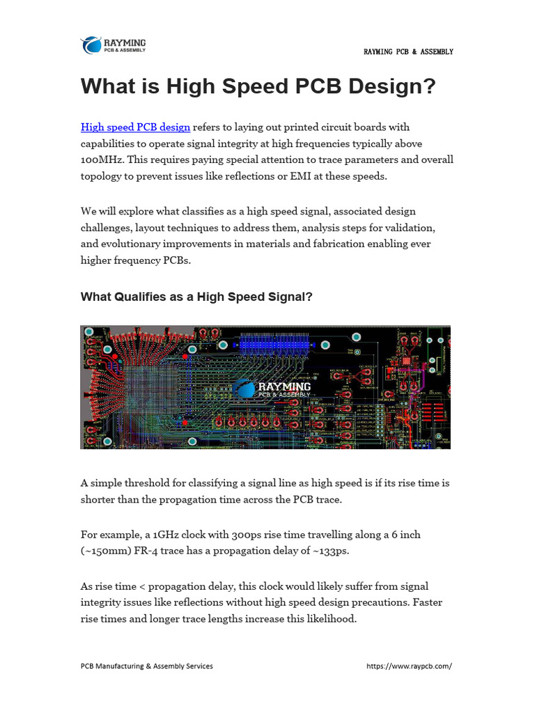 What Is High Speed PCB Design | PDF | Printed Circuit Board