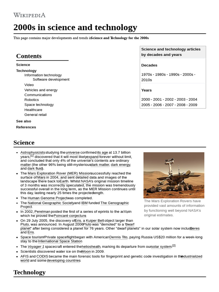 Key Tech Developments of the 2000s | PDF