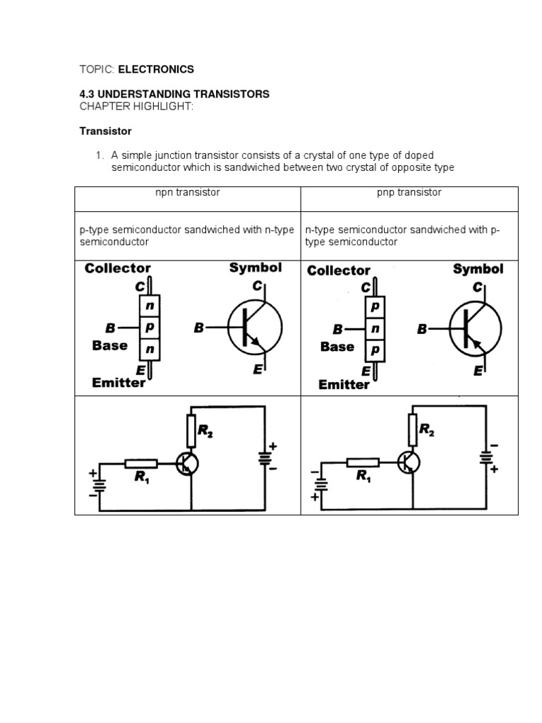 Transistor and Logic Gates | PDF | Bipolar Junction Transistor | Logic Gate