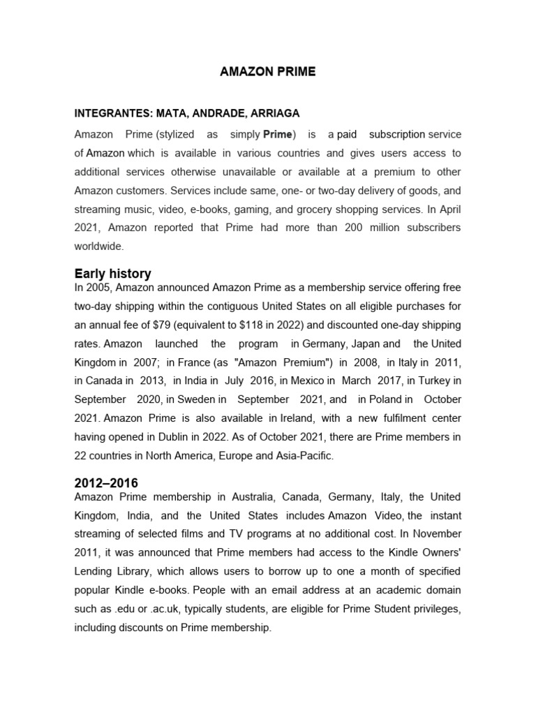Amazon Primeee | PDF