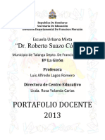 "Dr. Roberto Suazo Córdova": Portafolio Docente 2013