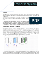 Super Capacitor - Seminar Report, PPT, PDF For ECE Students