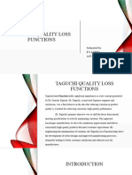 Taguchi Quality Loss Functions