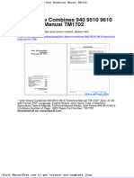 John Deere Combines 940 9510 9610 Technical Manual Tm1702