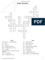 Daily Routine - Crossword Labs