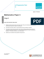 Cambridge Primary Progression Test - Stage 6 Mathe_220831_071416