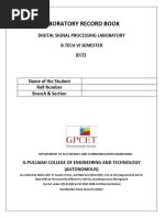 Digital Signal Processing Lab Record R20 (III ECE)